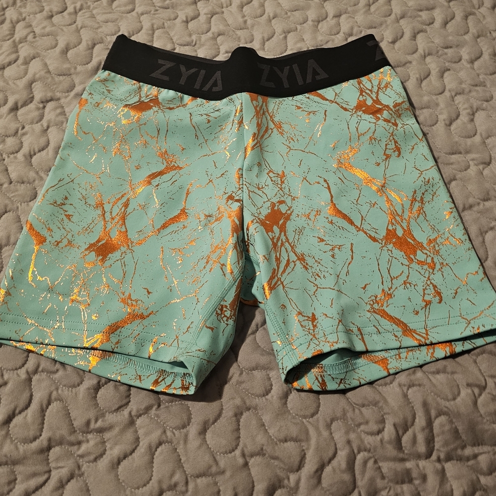 Small Zyia Turquoise Hustle Shorts
